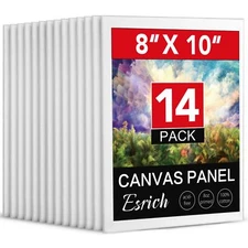Canvases for Painting 8x10In14 Pack Blank Canvas Boards Bulk - Cotton Art Can...