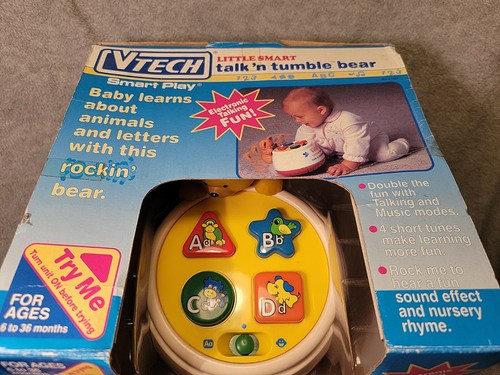 Vintage Vtech Little Smart Talk N Tumble Bear Learning Toy Baby ABC - Picture 6 of 9