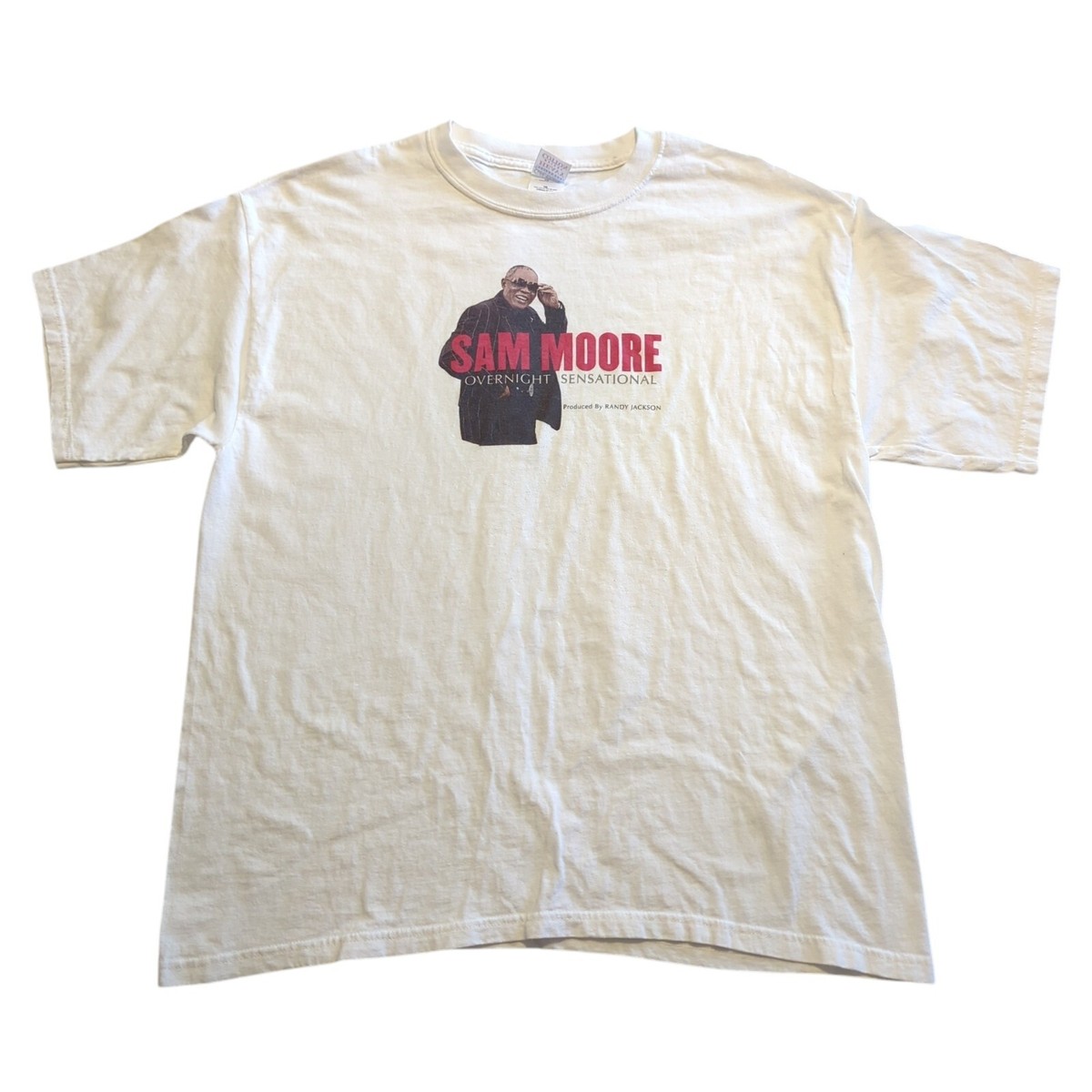 Sam Moore Overnight Sensational Shirt Size XL Album Promo Prod Randy Jackson R&B