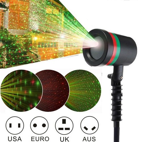 Projecteur de lumière laser DEL lumières de douche étoile de Noël pour décoration de pelouse SS - Photo 1 sur 12