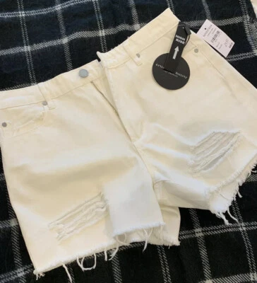 NWT 49$ Articles Of Society Off-White High Rise Vintage Shorts Size 27 - Photo 1/4