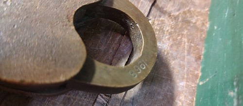 Northern Natural Gas Co padlock Tidewater Western Key Bronze Obsolete Lock Dated - Picture 8 of 13