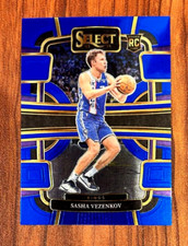 2023-24 Panini Select Sasha Vezenkov Blue Parallel Rookie Card #74 RC Kings