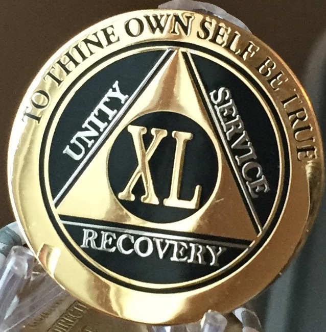 Alcoholics Anonymous AA 2 Year Bronze Medallion Token Coin Chip Sobriety Sober E - Foto 6