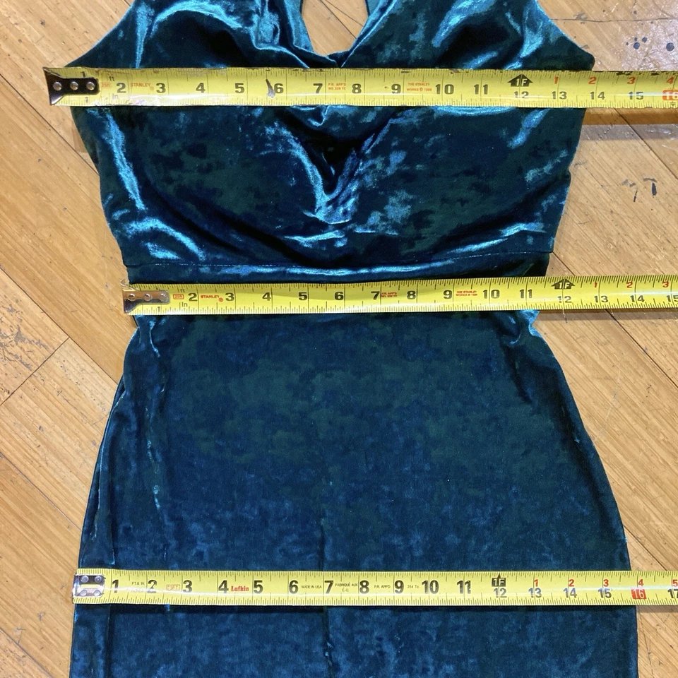 Vestido maxi vintage anos 90 Morgan baile de formatura fada grunge sereia gótica corte viés veludo XS - Imagem 4 de 4