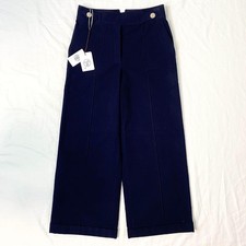 HERMES itemWith tag wide pants Serie button navy 34 F/S from Japan