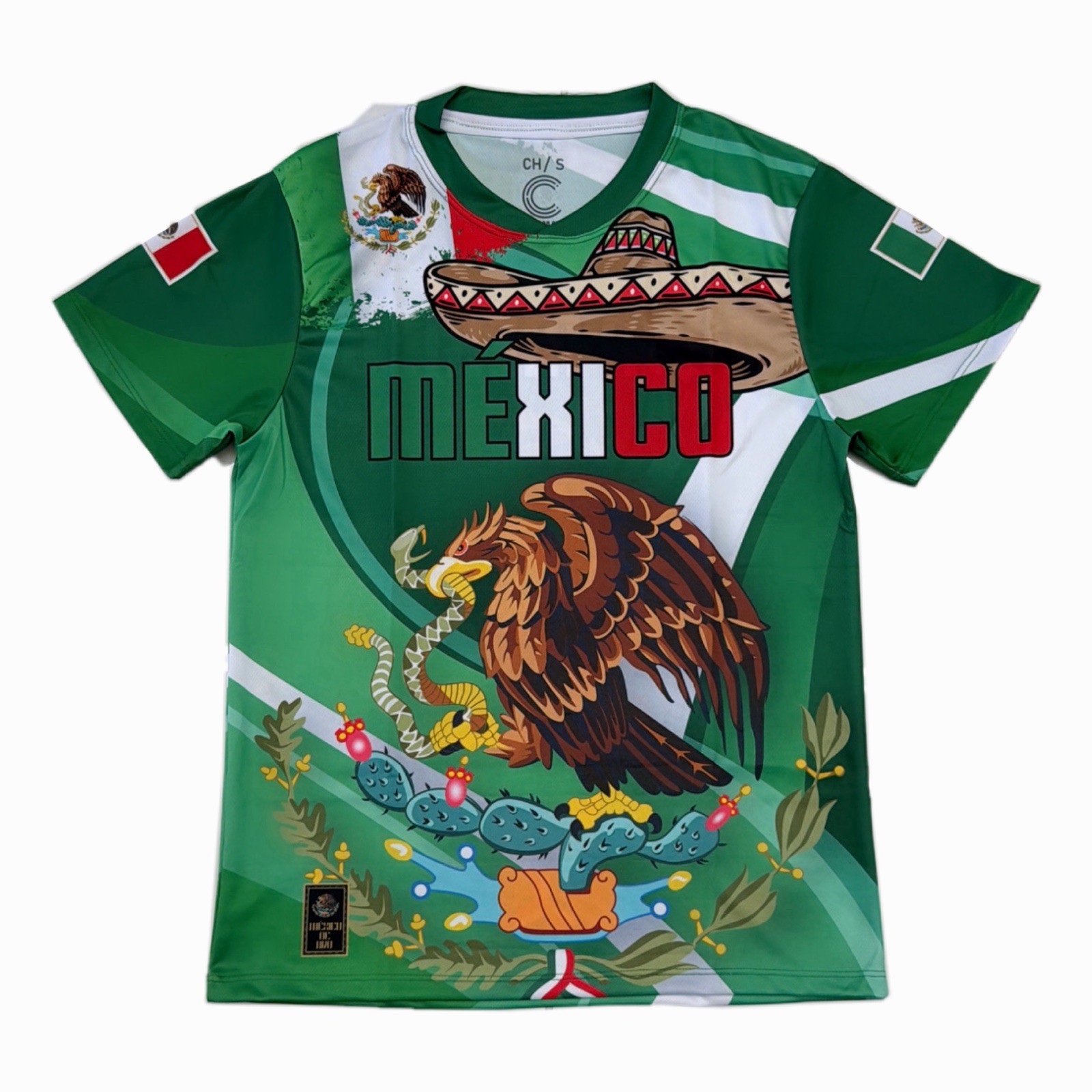 MEXICO Tapatia Sombrero Jersey Unisex Green Color