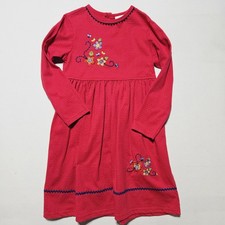Vintage Girls Buster Brown Dress Red Size 6