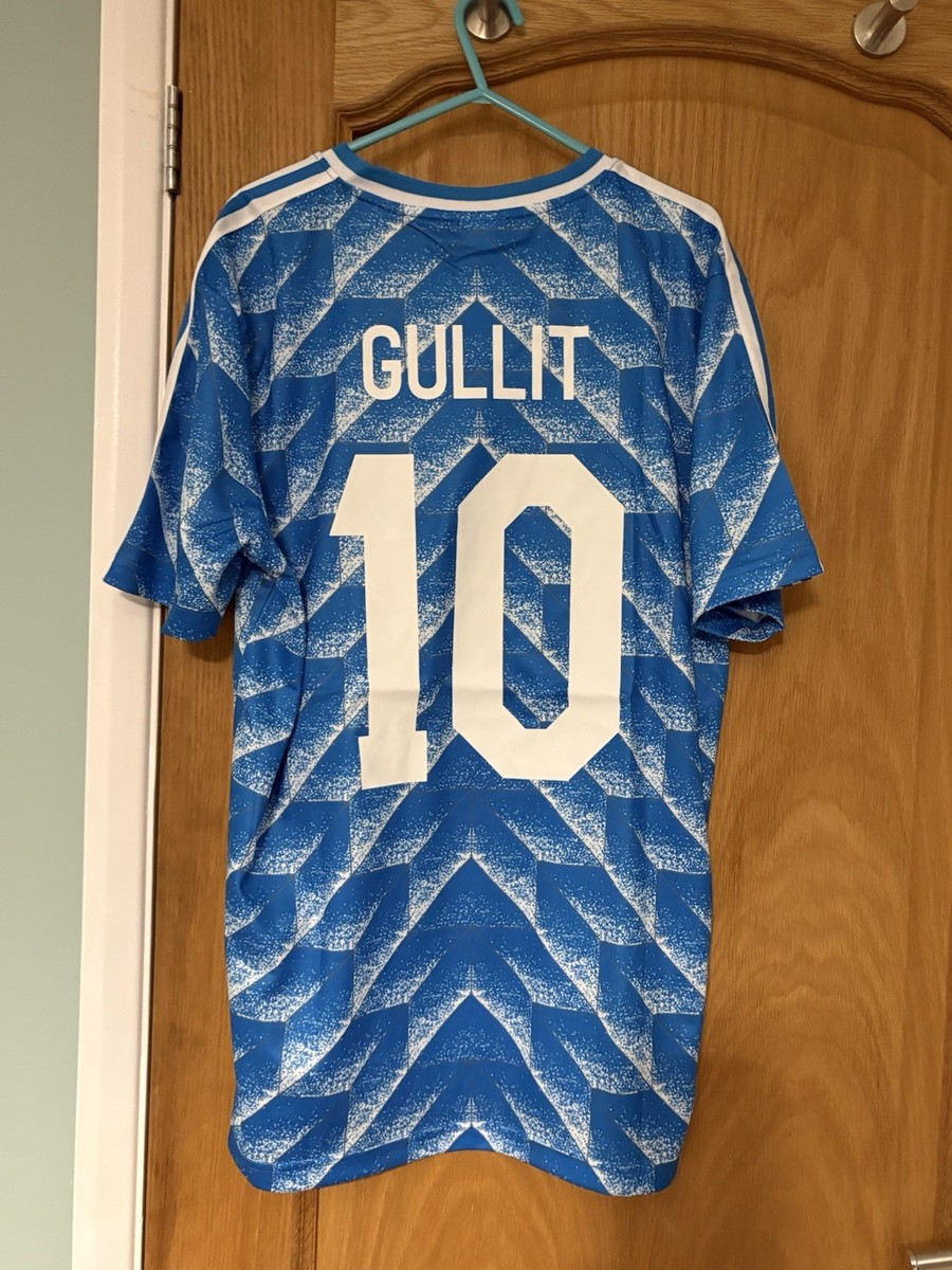 Netherlands 1988 'Gullit 10' Retro Football Shirt- Blue Away Size