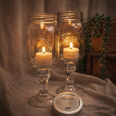 Mason Jar 9  Wine Glasses, Candle Votives, Planters | Great Versitile Gift Idea