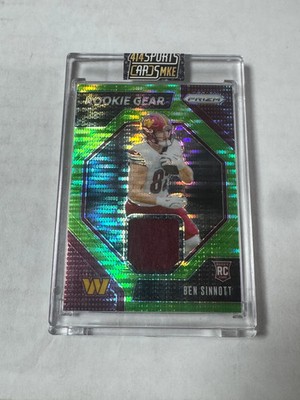 2024 Panini Prizm Rookie Gear Ben Sinnott Green Pulsar RC Jersey Commanders