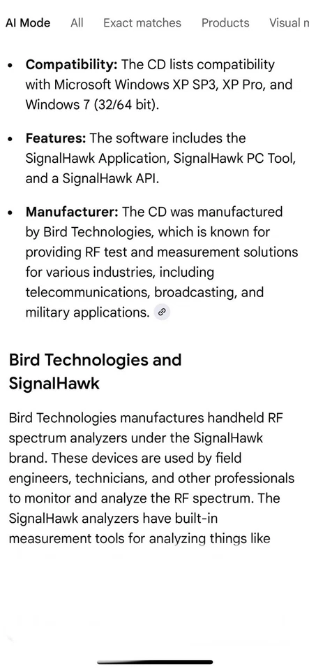 Bird Technologies SignalHawk PC/RM Software Support Tools 2015 - Image 4 of 4