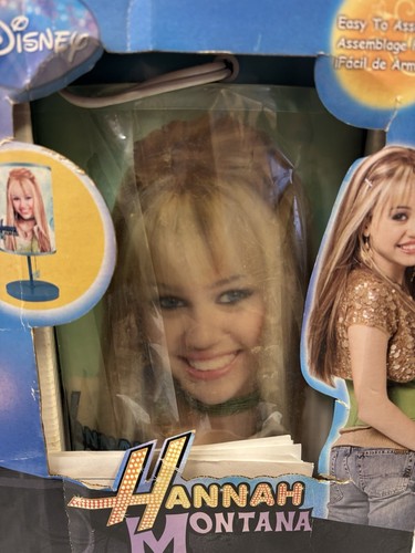 NOS Vintage Disney Hannah Montana 3d Magic Image Lamp New 2008 KNG Teal Blue 16” - Picture 2 of 14