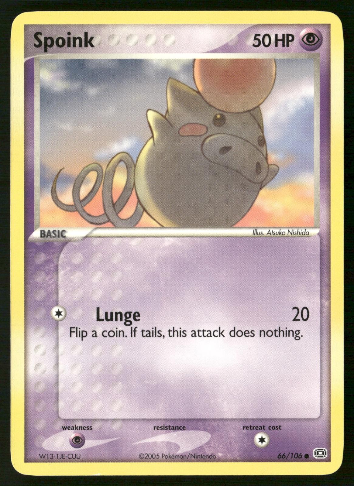Pokemon Spoink Emerald 66/106 Common Lightly Played