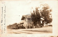 Brentwood CA California SP Railroad Depot 1908 RPPC Photo Postcard COPY