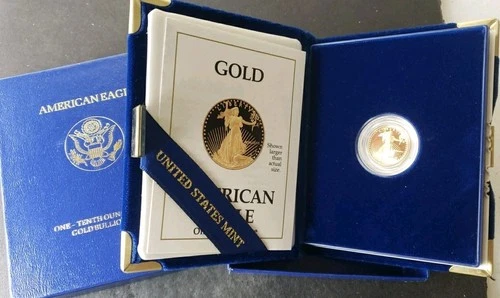 1989 P Proof $5 1/10oz Gold American Eagle