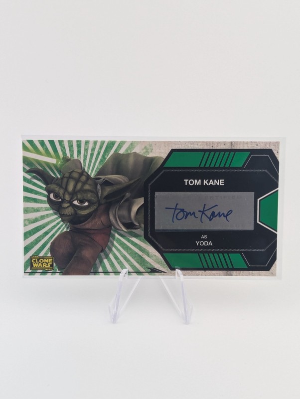 Topps STAR WARS CLONE WARS WIDEVISION Tom Kane as Yoda autograph  auto