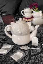 Killstar Ghost Kitty Teapot One Size White Tableware Women New Goth Alternative
