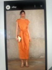 Zara Jacquard Belted Dress Size L Bnwt