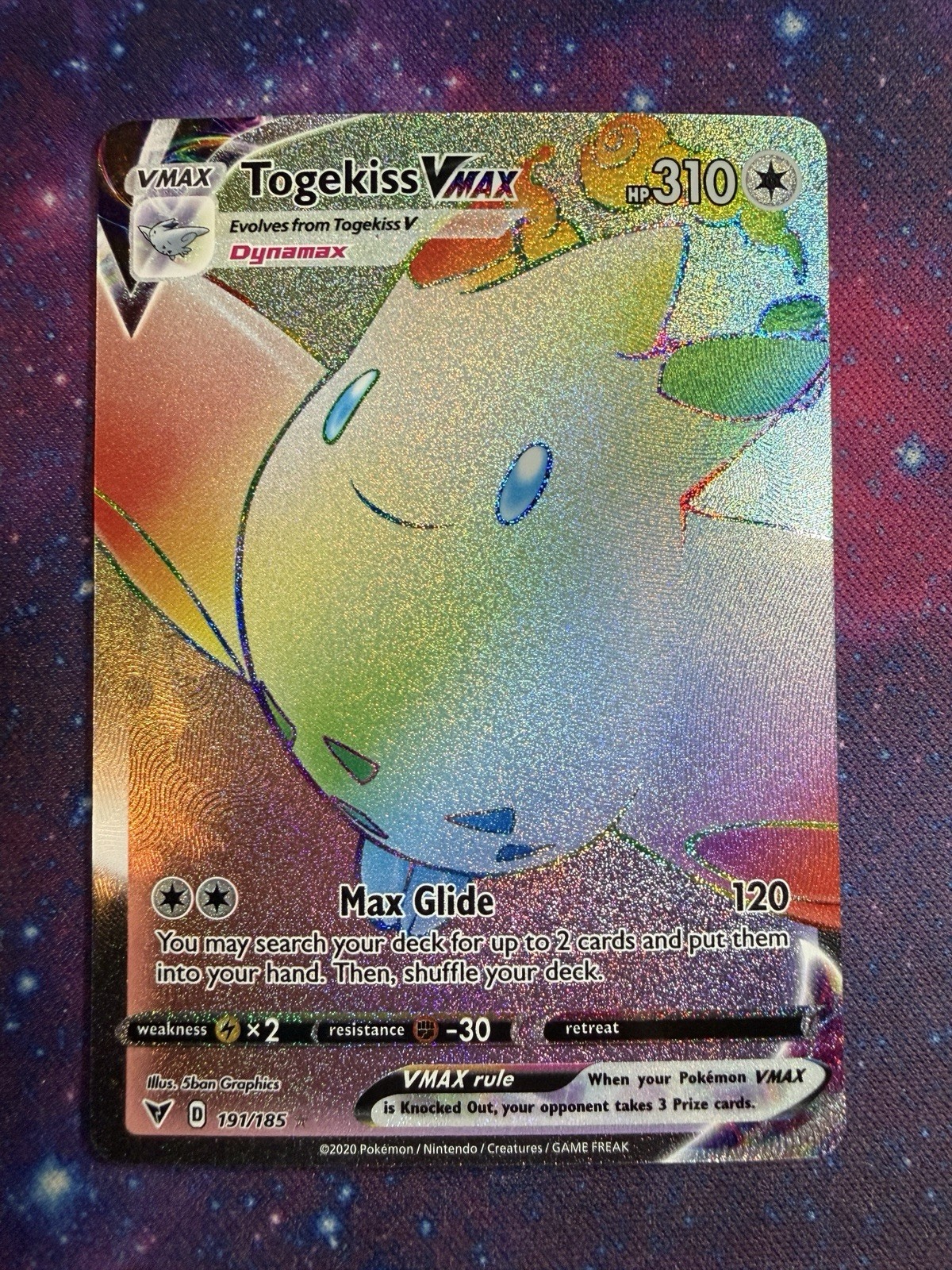 Togekiss VMAX (Secret) Secret Rare SWSH04: Vivid Voltage 191/185 NM