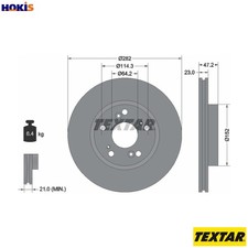 2x BRAKE DISC 92144403 FOR ACURA HONDA CIVIC/VIII/IX BYD R20A5 2.0L 4cyl ILX F6