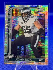 2025 Topps Chrome Football 246 Lane Johnson Pulsar Refractor Philadelphia Eagles