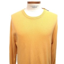 NWT BLOOMINGDALE'S Sweater Mens XL Pullover Crew Neck Cashmere Mustard Yellow