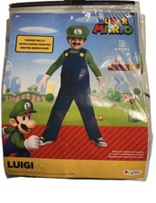 SUPER MARIO Kids Luigi Costume Size S 2T Halloween Dress Up