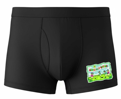 Boxershorts Herren schwarz offiziell Rentner Ruhestand Geschenk für Männer