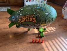 Vintage 1988 Playmates TMNT Turtle Blimp 100% complete & holds air