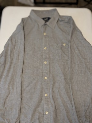 Grayers For Bombfell Gray Twill Button Long Sleeve Shirt XLARGE 