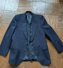 Yves Saint Laurent Navy Wool Single Breasted Blazer Sz 40R Wool Made in France