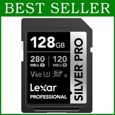 128GB UHS-II SD Card, 280MB/s Read, 4K, Full HD