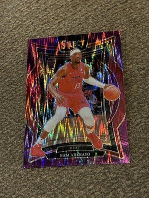 2024-25 Panini Select Purple Flash #15 Bam Adebayo SP #d 1/249 Heat 1st On Print