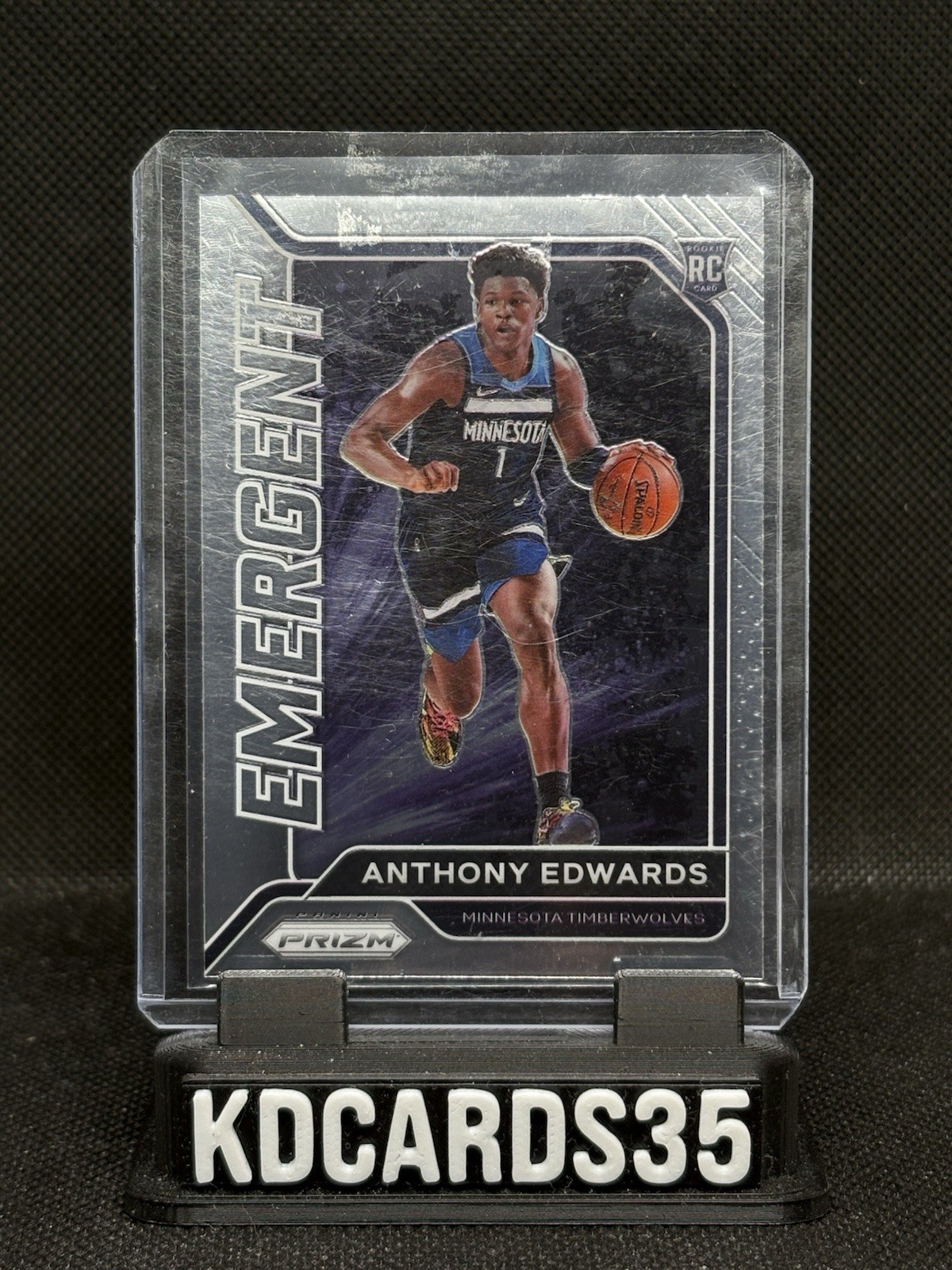 2020-21 Panini Prizm Anthony Edwards #3 Rookie Emergent Timberwolves RC