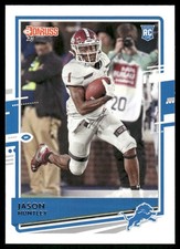 2020 Panini Donruss #254 Jason Huntley Rookie RC Detroit Lions football card. rookie card picture