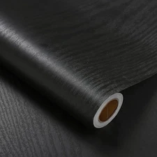 Black Wood Grain Contact Paper Peel Stick Self Adhesive Wallpaper Vinyl Wrap New