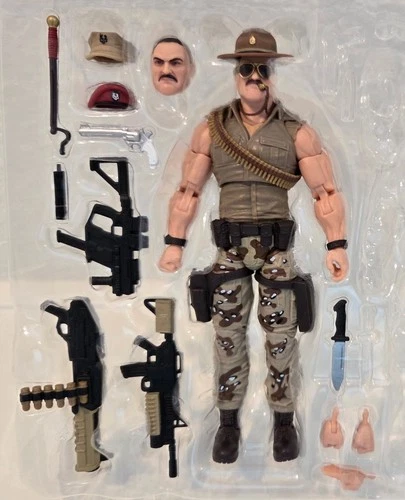 HASBRO GI JOE CLASSIFIED 6" SGT SLAUGHTER DESERT 173 NO MERCER pythona serpentor