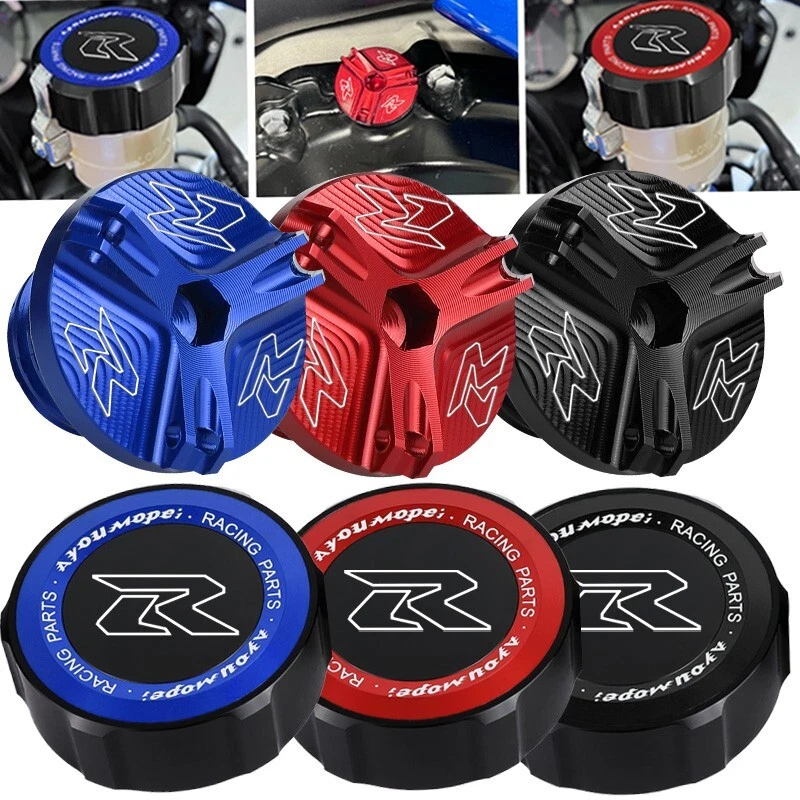 Tapa de llenado de aceite de cubierta de depósito de líquido de frenos delantero para SUZUKI GSXR600 GSXR750/1000 Foto 4 de 4