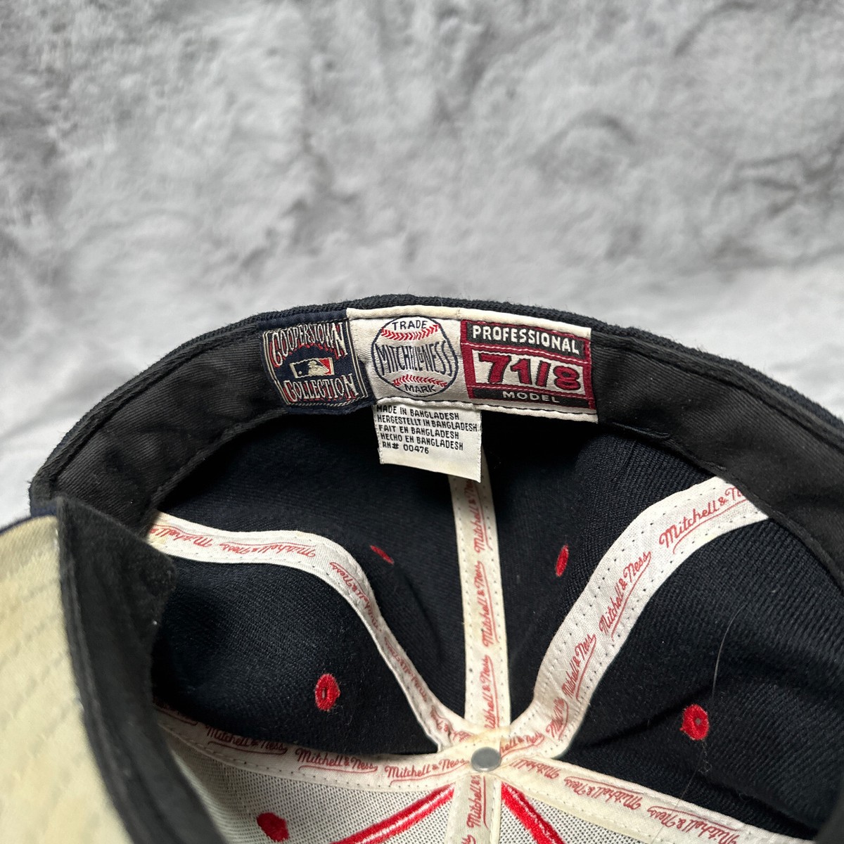 St Louis Cardinals Hat Red Blue 7 1/8 Mitchell & Ness Coopertowns