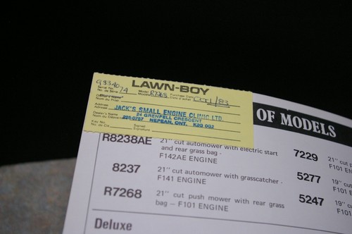 VINTAGE 2 CYCLE LAWN BOY DEALER LAWN MOWER OWNERS OPERATOR'S MANUAL - Picture 8 of 12