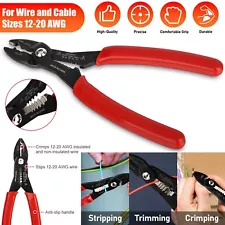 4 in 1 Wire Service Pliers Crimper Stripper Cutter Gripping for 12-20AWG Cable