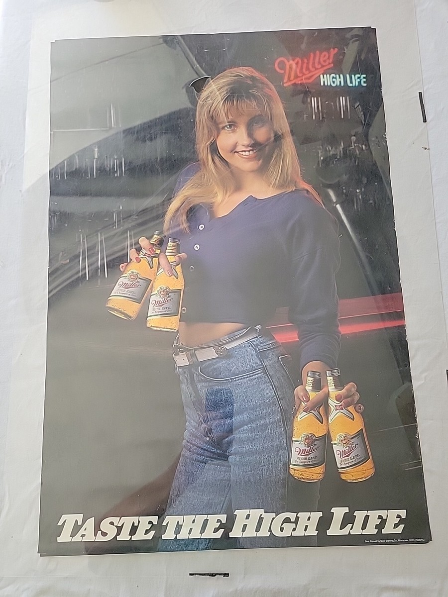 Vintage Miller High Life レトロ広告看板 Vintage Reproduction Poster Miller High Life Beer - Etsy