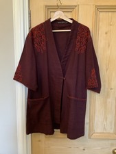New Without Tags, Gudrum Sjoden Aubergine 100% Organic Cotton Jacket M. [uk16