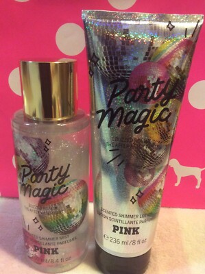 Victoria's Secret PINK Party Magic Scented Shimmer Mist and Scented Lotion  Set
