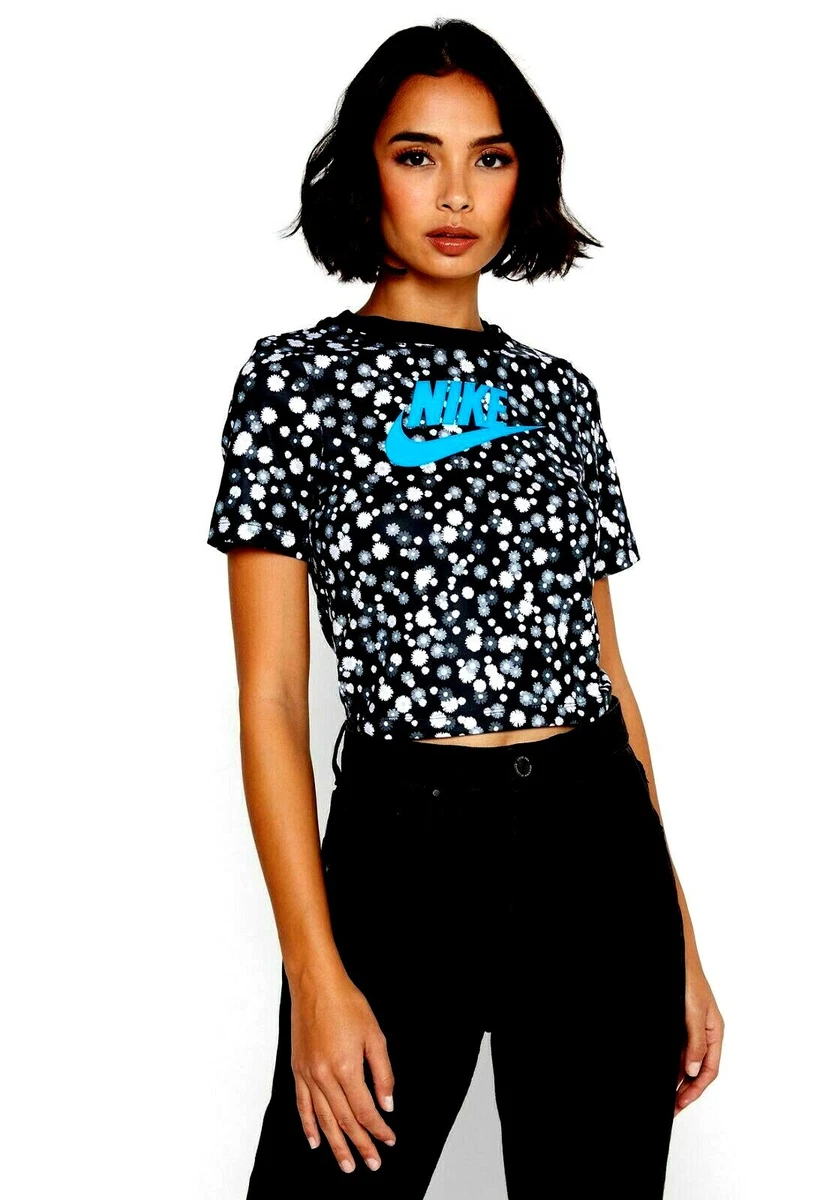Nike all over print crop cheap top