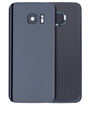 Back Cover Glass With Camera Lens For Samsung Galaxy S7 Service Pack Black