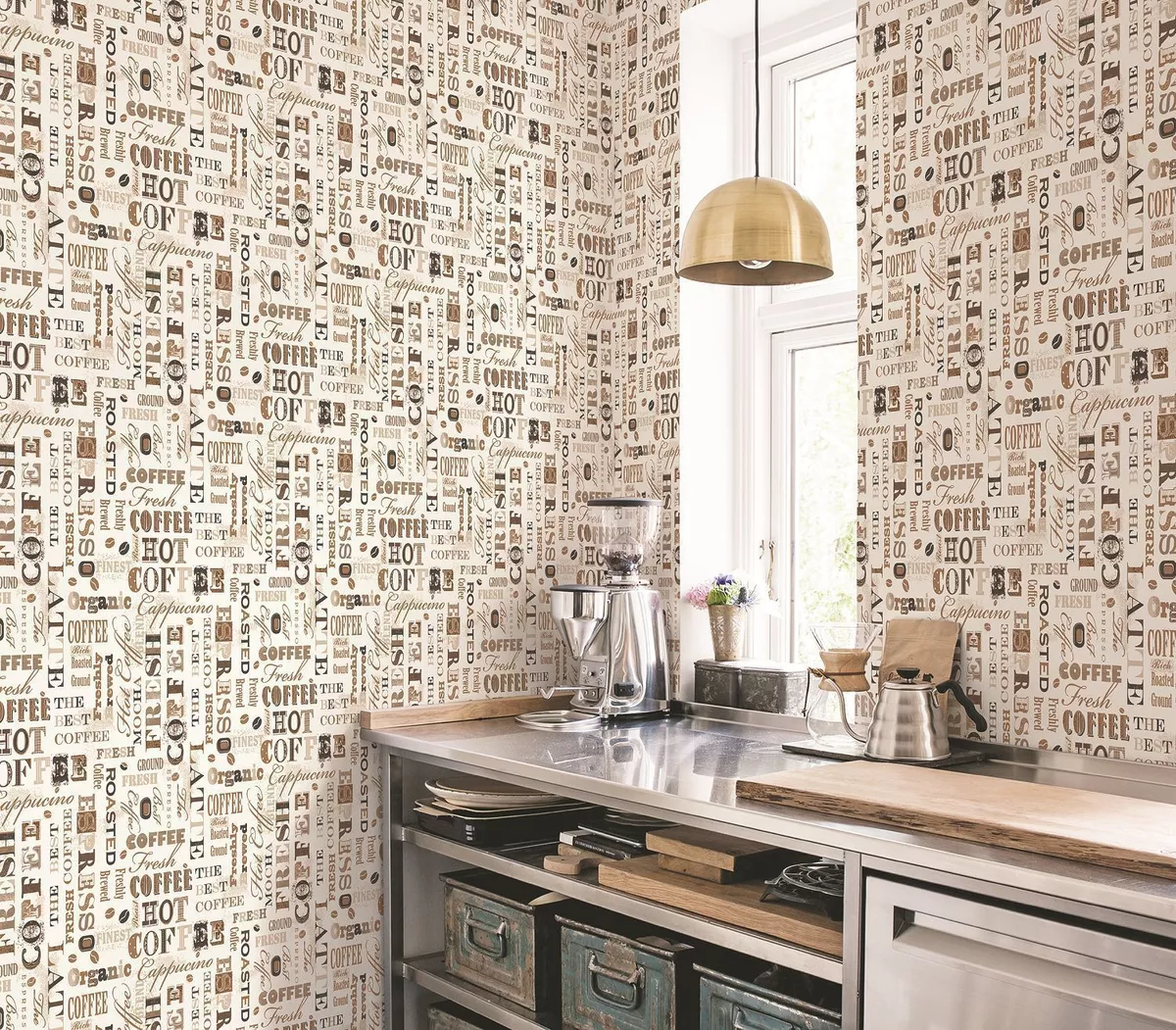 Kitchen wallpaper vinyl online