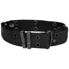 Tactical BDU Mini Pistol Belt US Army Style Military Cadet Webbing Airsoft Black