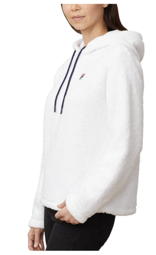 FILA Felpa con cappuccio donna Caroline Sherpa taglia:LARGE colore:BIANCO